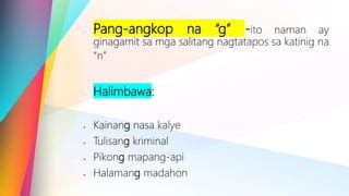 mga salitang nagtatapos sa a|PANG.